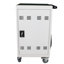 Chariot de charge mobile et armoire pour tablettes PC portable 30 appareils avec serrure à combinaison (blanc)