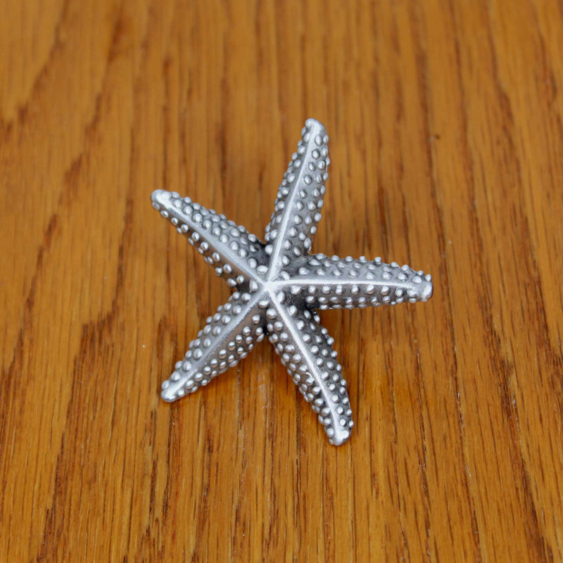 2" Starfish Small Knob, Brushed Nickel, 2" L x 2" W, 2