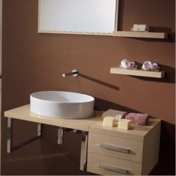 Dessus de meuble-lavabo en bois 29 po Brio, Wengé