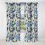 Motif tropical azur Oasis Azure - rideau à motif floral - 1 panneau-107545976