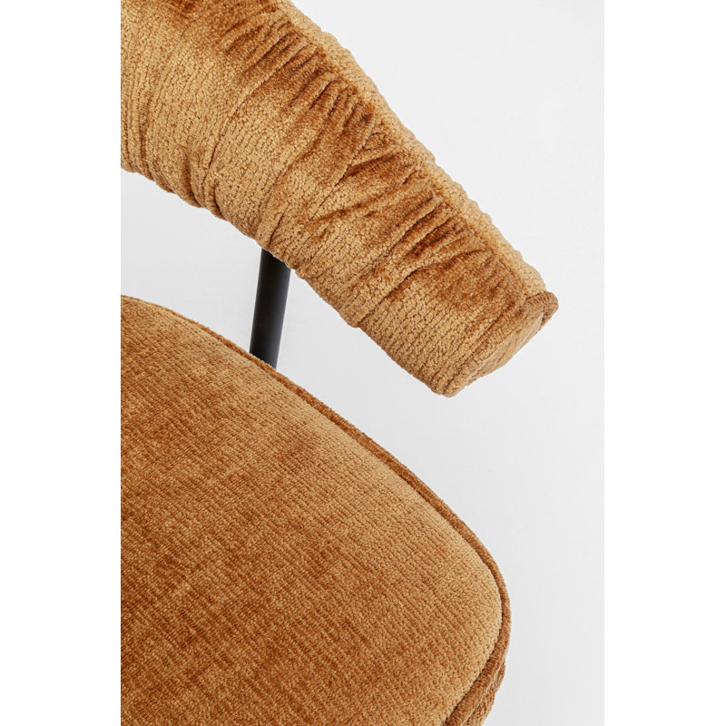 Arabella swivel chair in blue, Orange