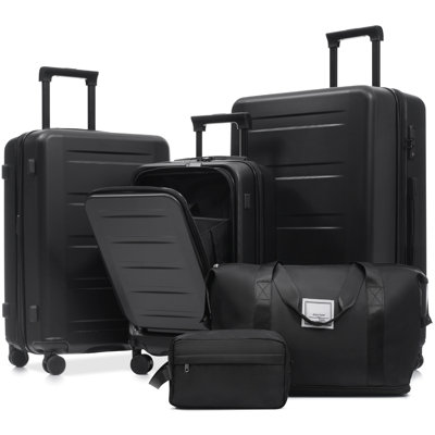 Luggage Sets 5 Piece with Front Opening