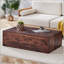 Table basse 39,3 x 23,6 x 12 po en bois aggloméré à grain de bois - Design luxueux, décor de salon parfait avec texture tendance