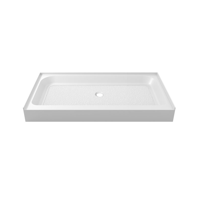 Glossy White 48x32 Acrylic Single Threshold Shower Base