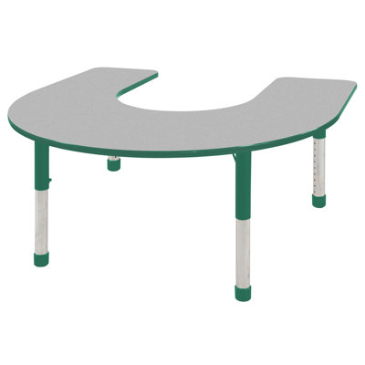 60" x 66" Horseshoe T-Mold Activity Table with Adjustable Legs