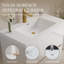 Meuble-lavabo mural blanc / beige de 36 po / 48 po avec lavabo, rangement, plateau blanc brillant en résine de pierre et tiroirs à fermeture en douceur-1522752375-1522752362