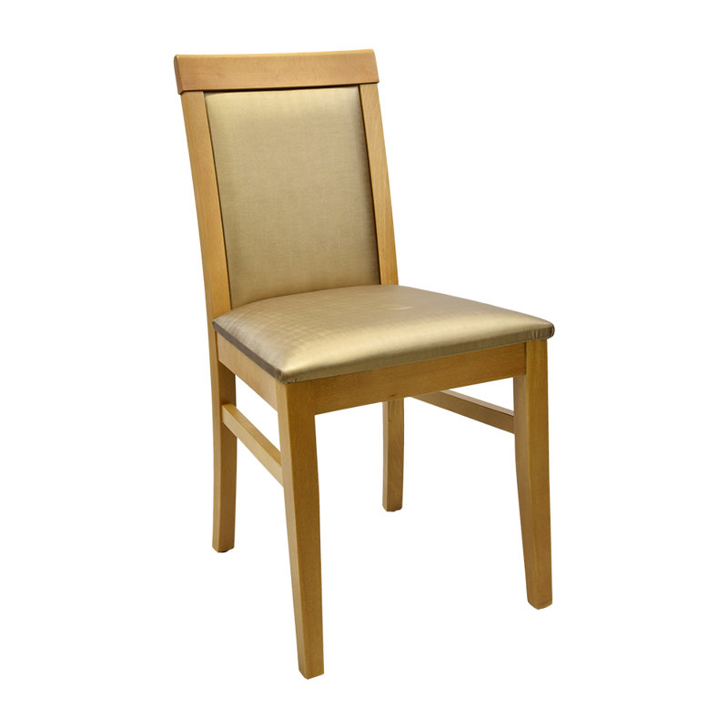 Chaise de salle à manger Aryus, Doré, Chêne miel