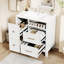 Meuble-lavabo de salle de bain avec lavabo, armoire de salle de bain avec pieds en bois massif-581800648