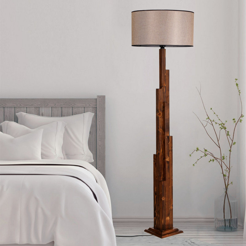 Thermia 160cm Brown Novelty Floor Lamp, Beige