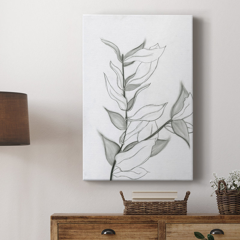 Feuillage gris anthracite - Cavas enveloppés de galerie, H 36 po x l 24 po