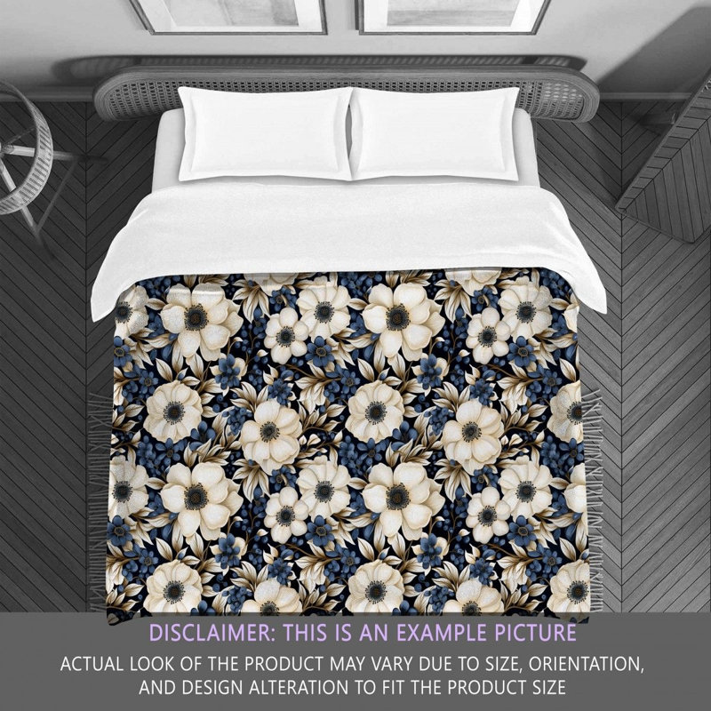 Monnestime Avilez Polyester Floral Comforter, Twin Comforter