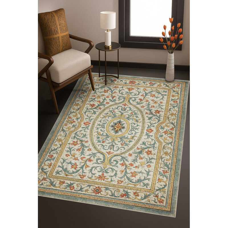 Tapis tissé crème Mosso, 2' x 2'11"