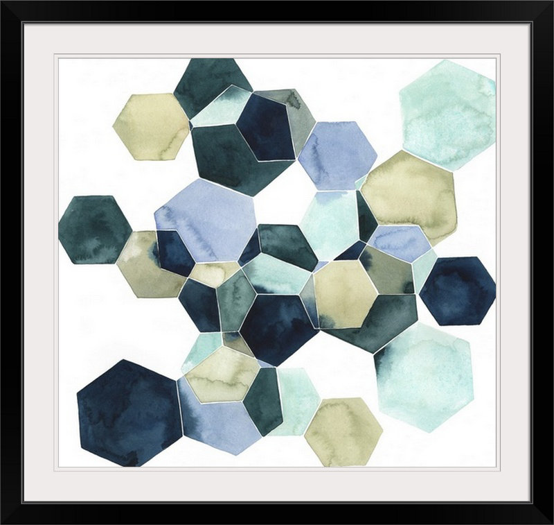 «Brodie-Gael Crystallize I» Grace Popp, impression, H 27 po x l 28 po x P 1 po, Cadre noir