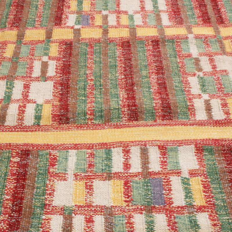Hand Knotted Wool Geometric Area Rug, Rectangle 10' x 14'