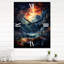 Horloge murale galaxie Galaxy Galaxy Celestial Fireworks-99632180