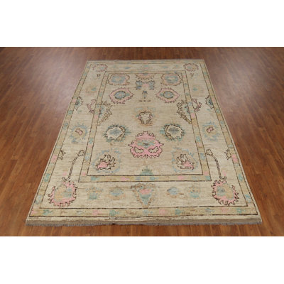 Vegetable Dye Oushak Turkish Area Rug 7x10