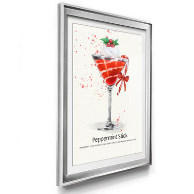 «Peppermint Stick Cocktail» par J Paul, reproduction d'art graphique encadrée sur papier