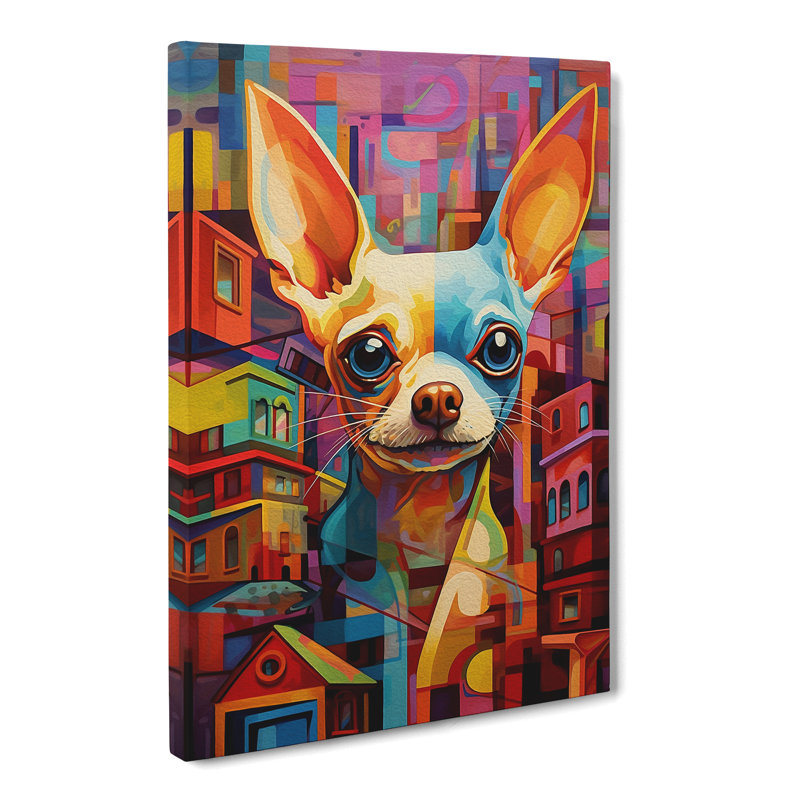 Chihuahua Constructivism No.2 - Wrapped Canvas Print, 60cm H x 40cm W x 3cm D