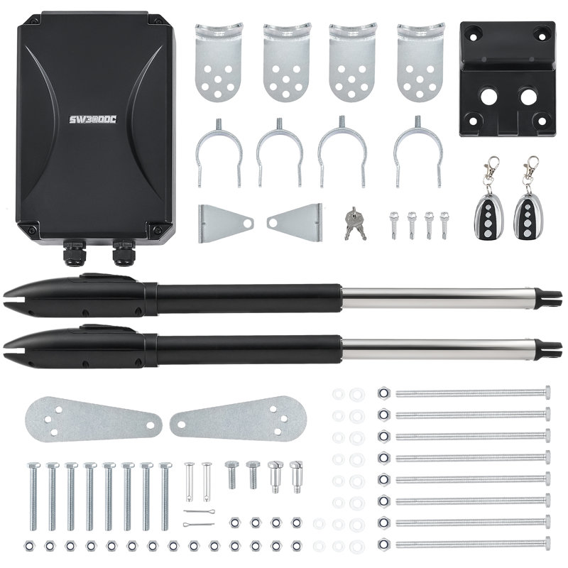 Automatic Dual Swing Gate Opener Kit-660lb, 18ft