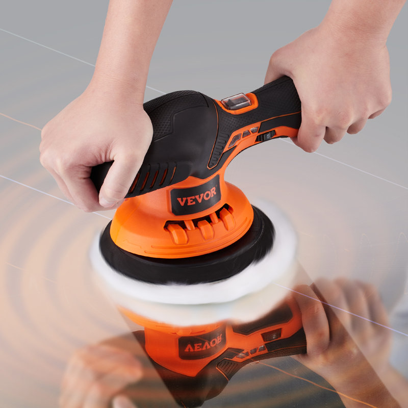Car Polisher Buffer Cordless Dual Action Polishing Machine 6" 2PCS Battery