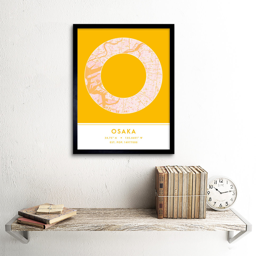 Osaka Japan City - Single Picture Frame Typography