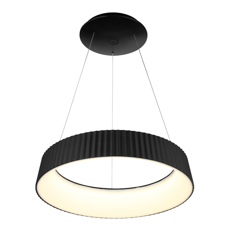 George Kovacs Star Gate LED Pendant In Coal Finish, 4.5" H x 23.5" W