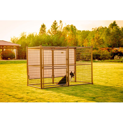 Reversible Sunshade Wind Block for 4'x8' Split Yard Kennel