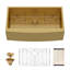 Évier de cuisine en acier inoxydable à cuve simple à tablier simple et à tablier frontal L 30 po x l 21 po-63597728