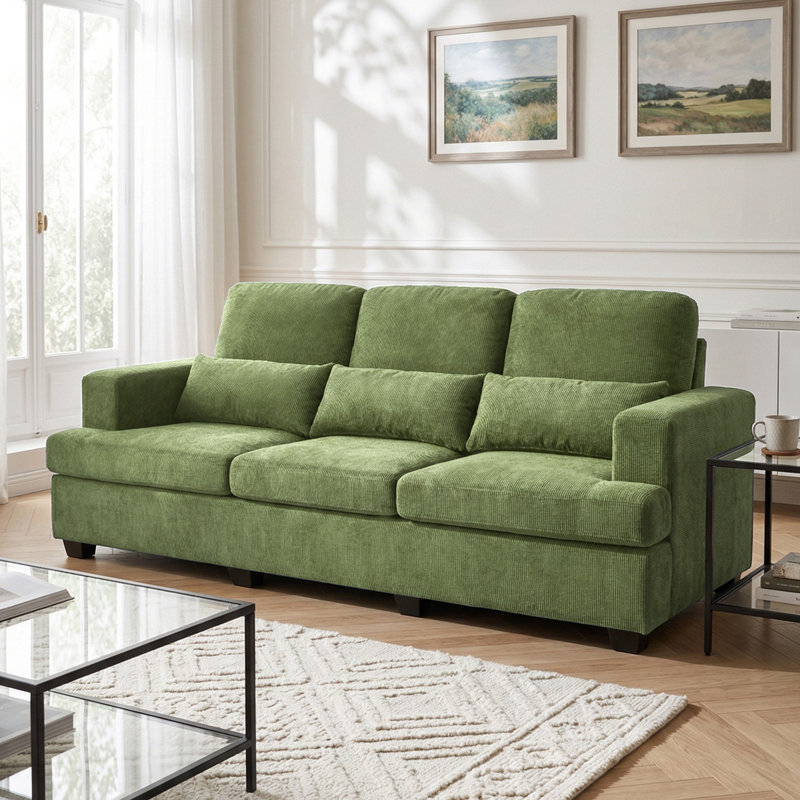 3 Seater Sofa, Green