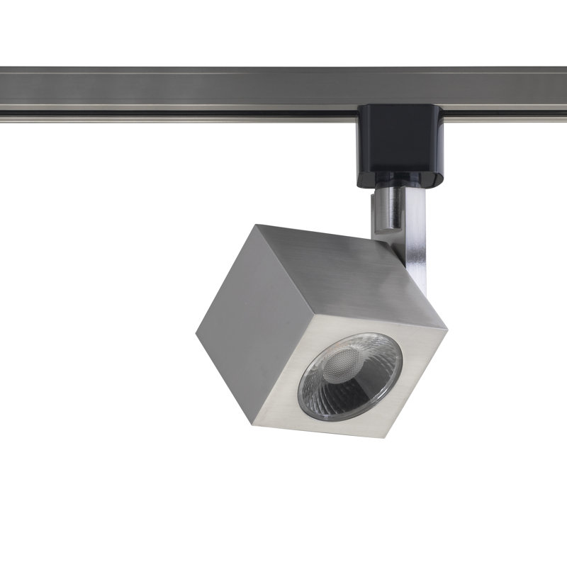 12 Watt LED 36 Degree Beam Angle Square Track Head, Brushed Nickel