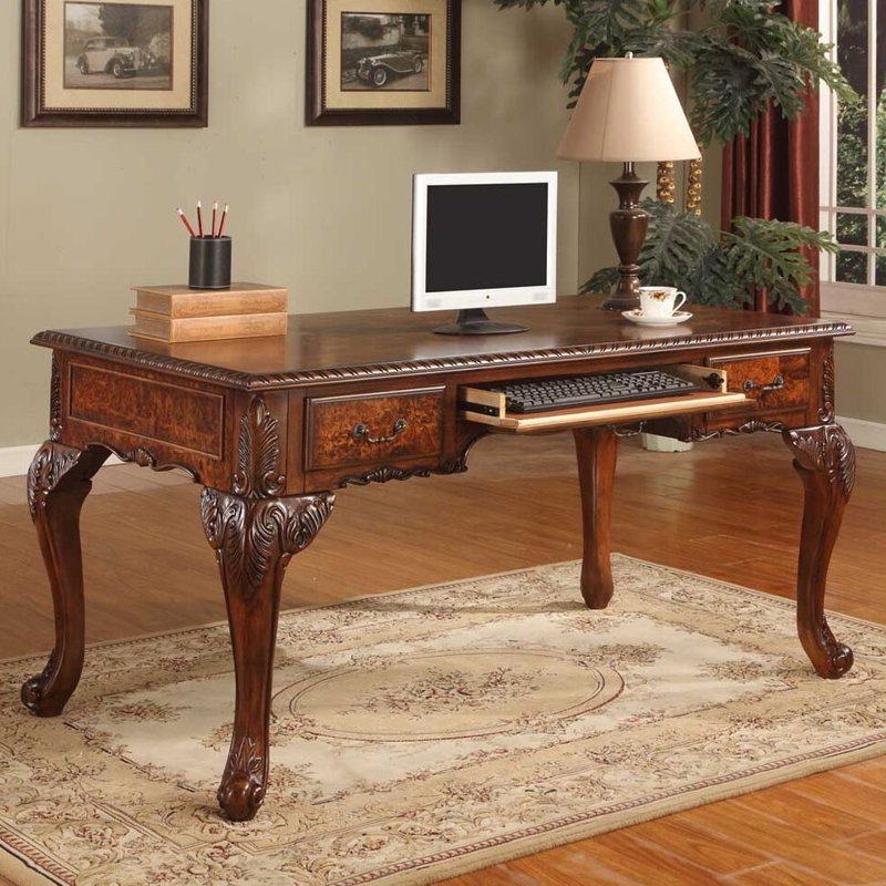 Viaan Solid Wood Executive Desk 