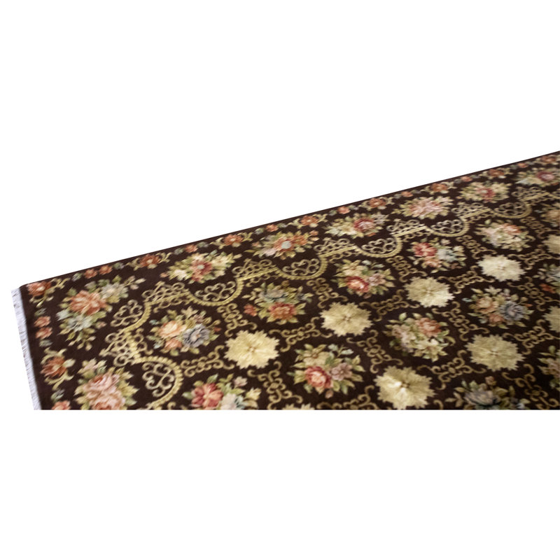 Hand Knotted Area Rug in Black