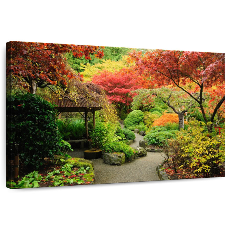 Alvord Japanese Autumn Landscape, 24" H x 36" W