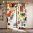 2Pcs Mid Century Modern Blackout Curtains, Abstract Geometric Pattern Thermal Insulated Window Drapes, Thermal Insulated Light Blocking Grommet for Living Room, Bedroom, Home Office Decor-128943758