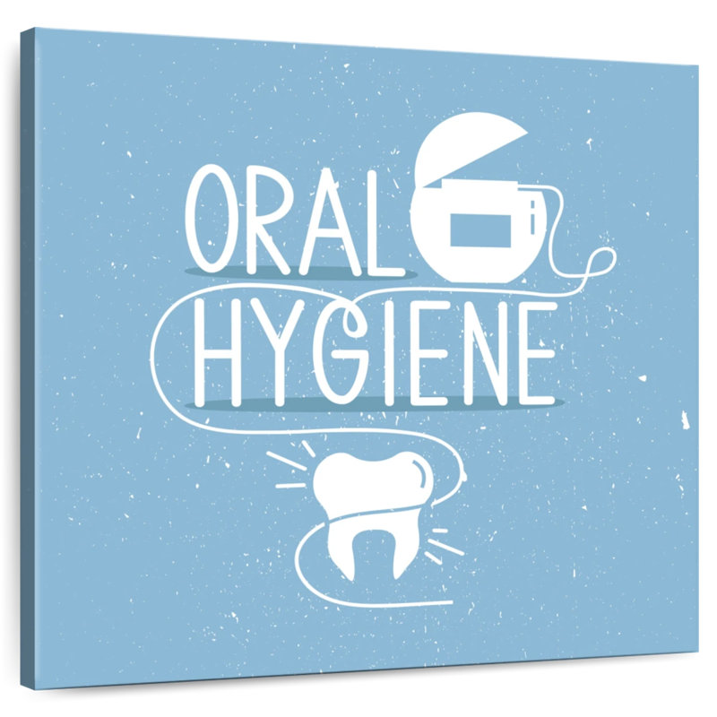 Alcaraz typographie d'hygiène buccale, H 10 po x l 10 po