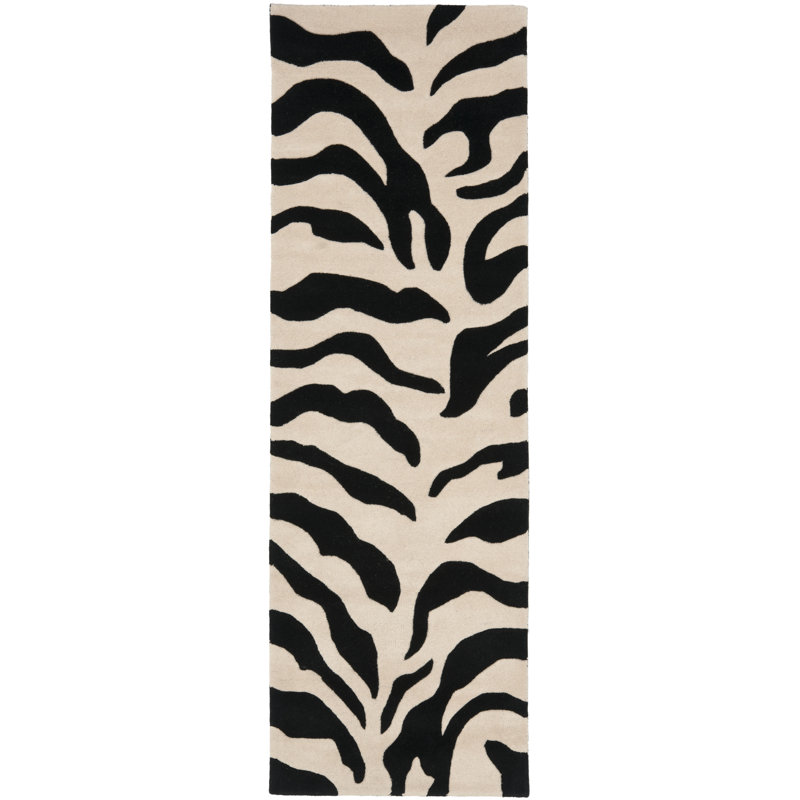Christoper Hand Tufted Wool Pile Animal Print Rug, Runner 2'6" x 8'