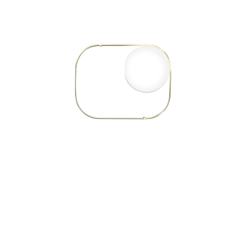 Tier Ceiling/Wall Lamp M White Matt Painted Brass L32gg Ul