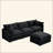 L-Shaped Modular Sectional Sofa, 3-Seater Cloud Couch with Movable Ottoman, Chenille Upholstery DIY Combination for Living Room