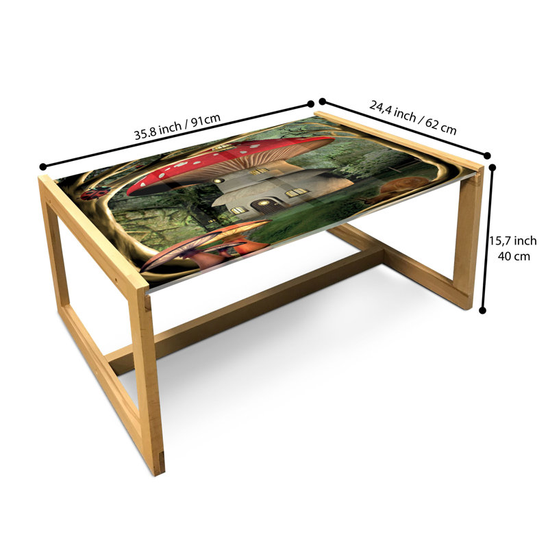 Irmengard Sled Coffee Table, 90cm H x 62cm W x 40cm D