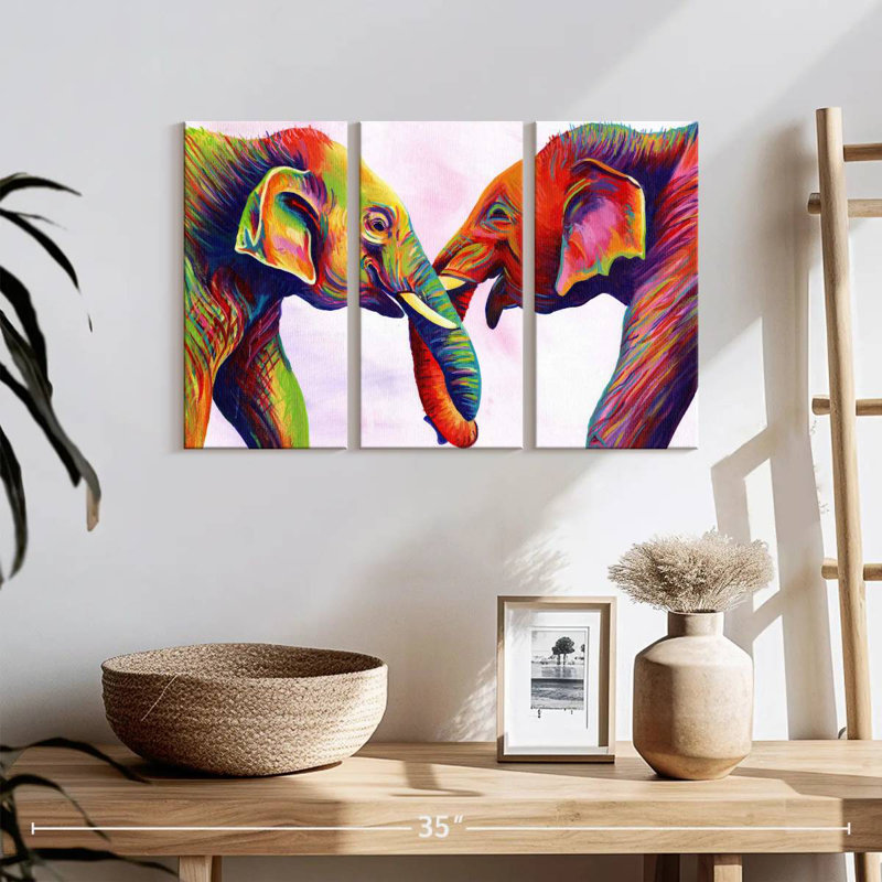 Elephant Calves, 36" H x 57" W