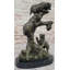 Famille d'ours à la recherche de miel, sculpture en bronze, sculpture et base en marbre
