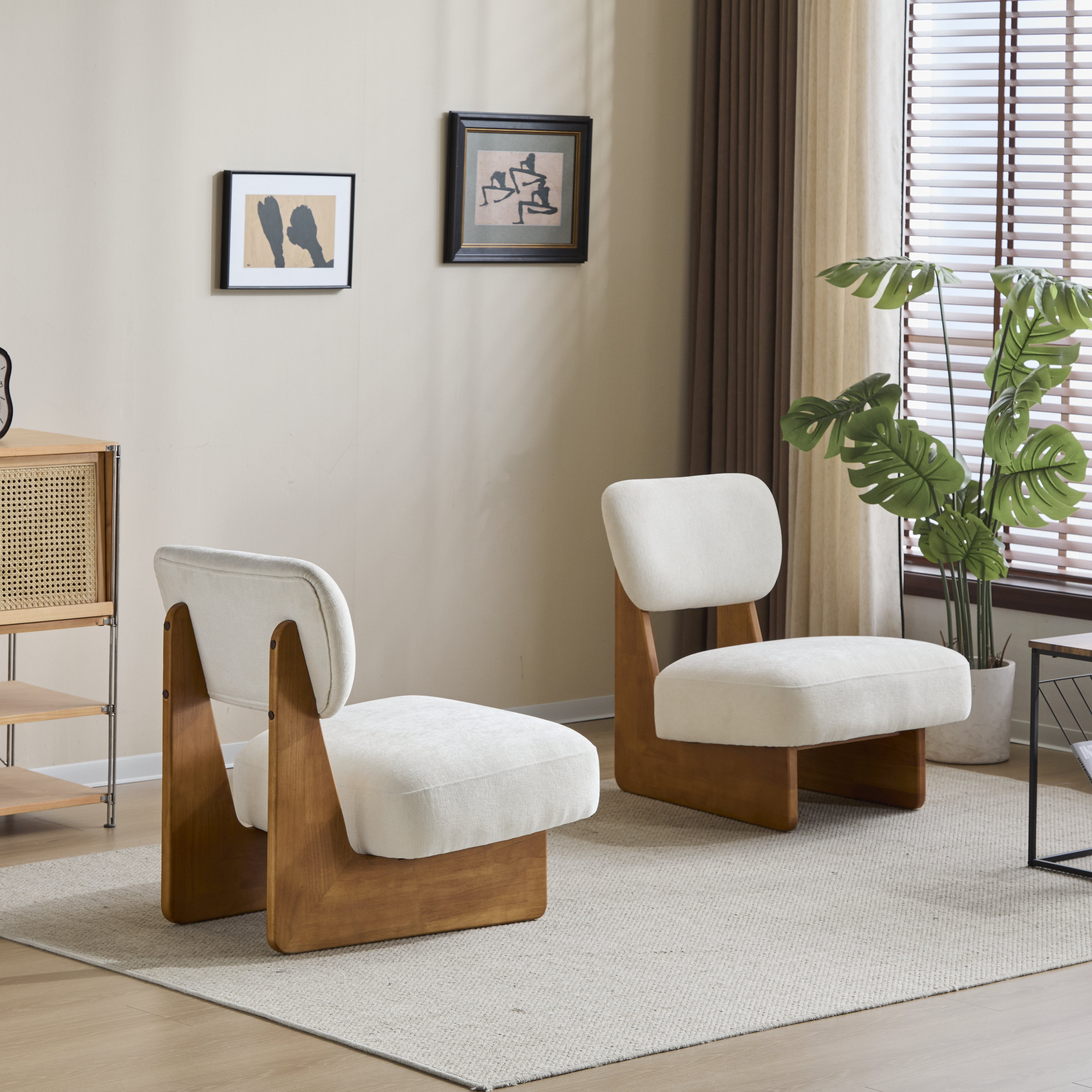Vierra Fabric Upholstered Accent Chairs (Set of 2)