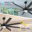 Ventilateur de plafond 60 pales 60 pouces pour l'intérieur en bois massif à double face avec lumière DEL et télécommande-1595886329-1595886331-1595886333