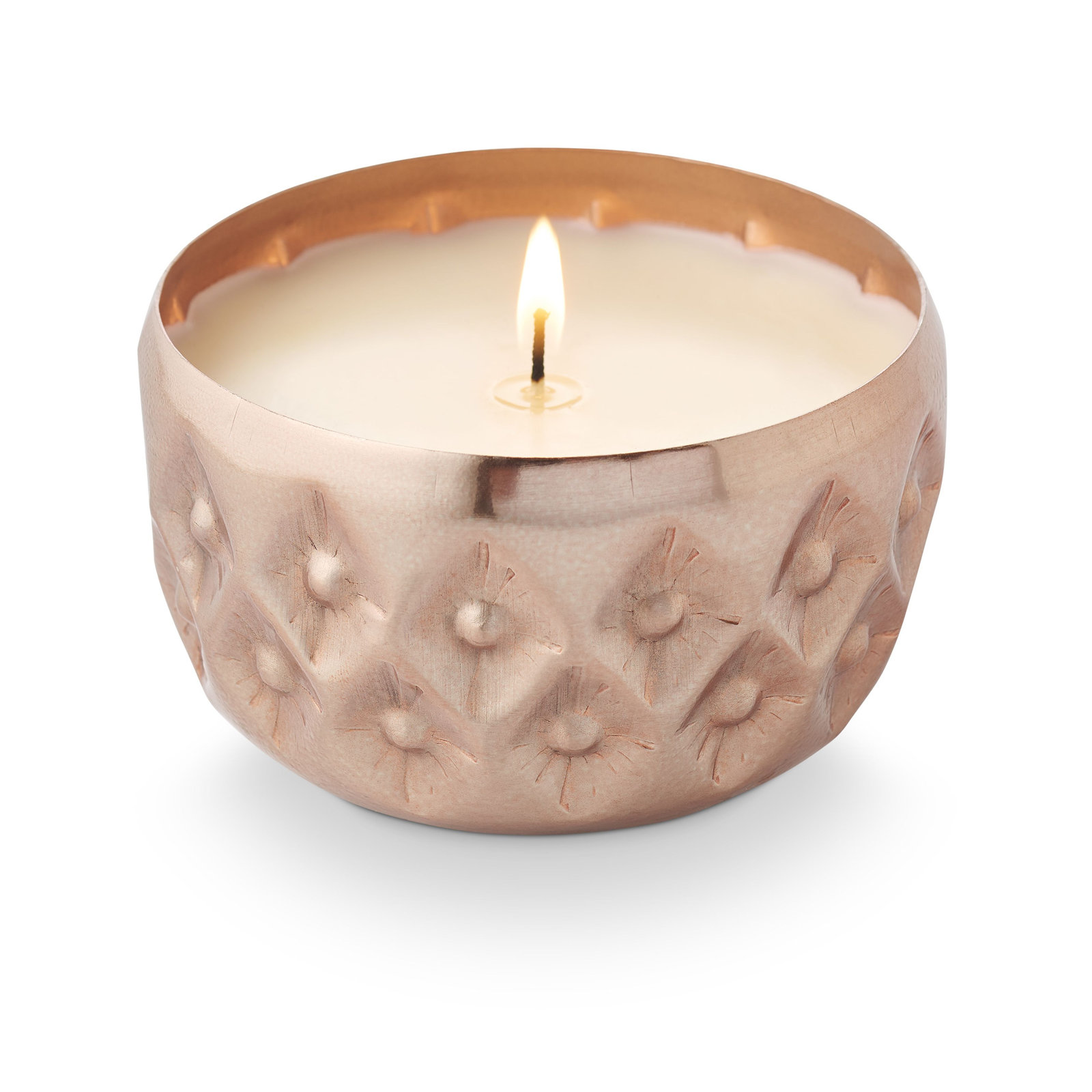 Balsam & Cedar Metal Scented Candle, Pink