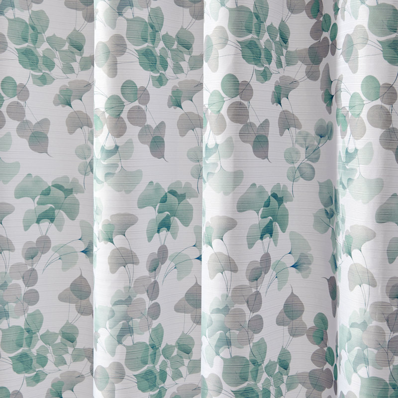 Floral Shower Curtain with Hooks Included