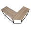 Jazmyne L-Shaped Metal Base Executive Desk
