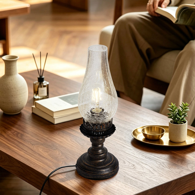 2 Pack Vintage Metal Base Touch Contral Table Lamps