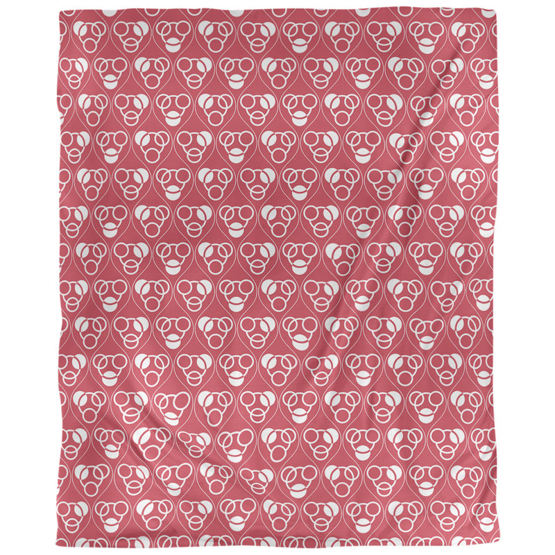 Tissu de cercles et d’ondulations, Rouge, L 58 po x l 36 po, Coton peigné de base