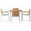 5 Piece Garden Dining Set Solid Wood Teak-1382718878