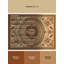Tapis damassé classique brun et beige lavable à la machine Bergland-543474408